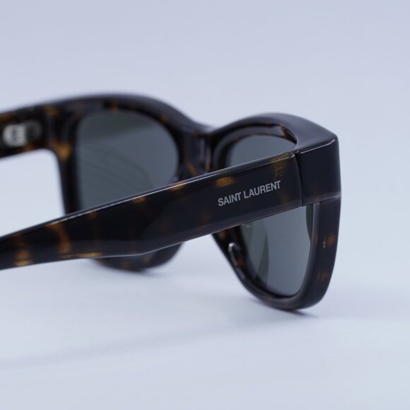 Saint Laurent SL674 003 Sunglasses Havana Square Frame, Grey Lenses - Picture 5 of 12